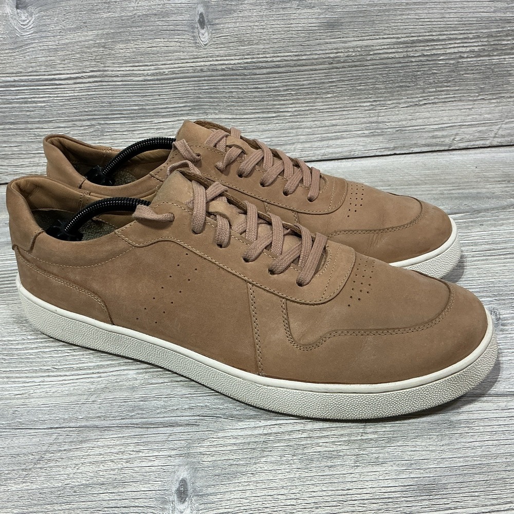 Nisolo Beto Go To Court Mens Size 12 US Brown Leather Lace Up Sneakers Shoes